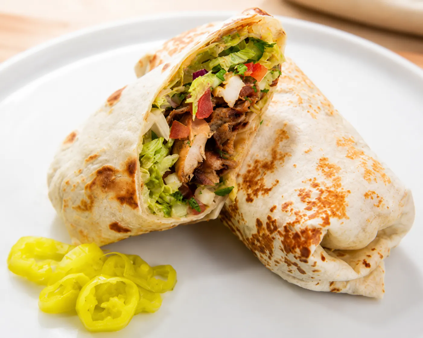 Regular Wrap, chicken shawarma wrap at The Syrian House, delivered near Dover, Calgary