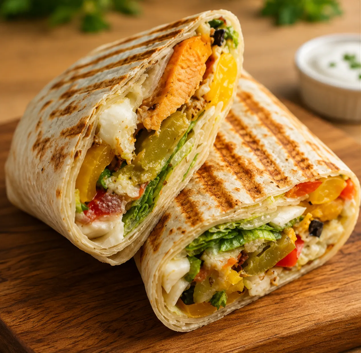 Mix Wrap combining chicken and donair at The Syrian House in Calgary, AB